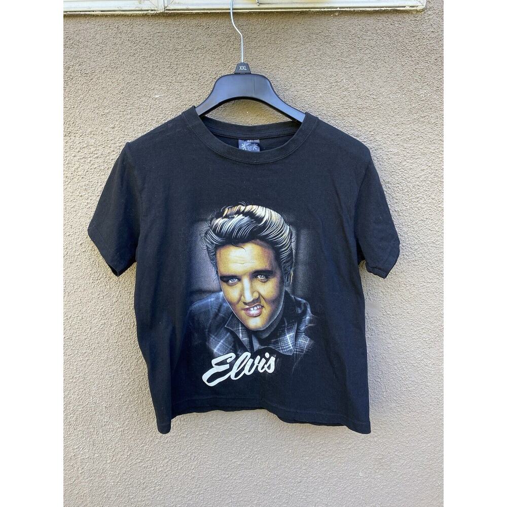 Vintage Elvis Presley T Shirt Size S Small Black Single Stitch